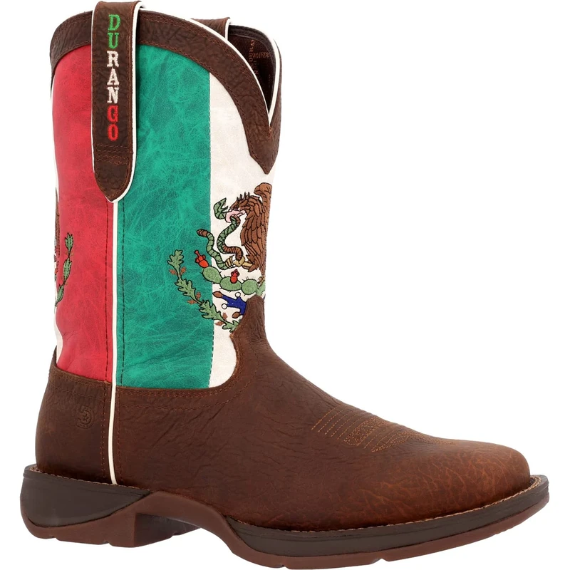 Rebel by Durango Steel Toe Mexico Flag Western Boot Size 13(W)
