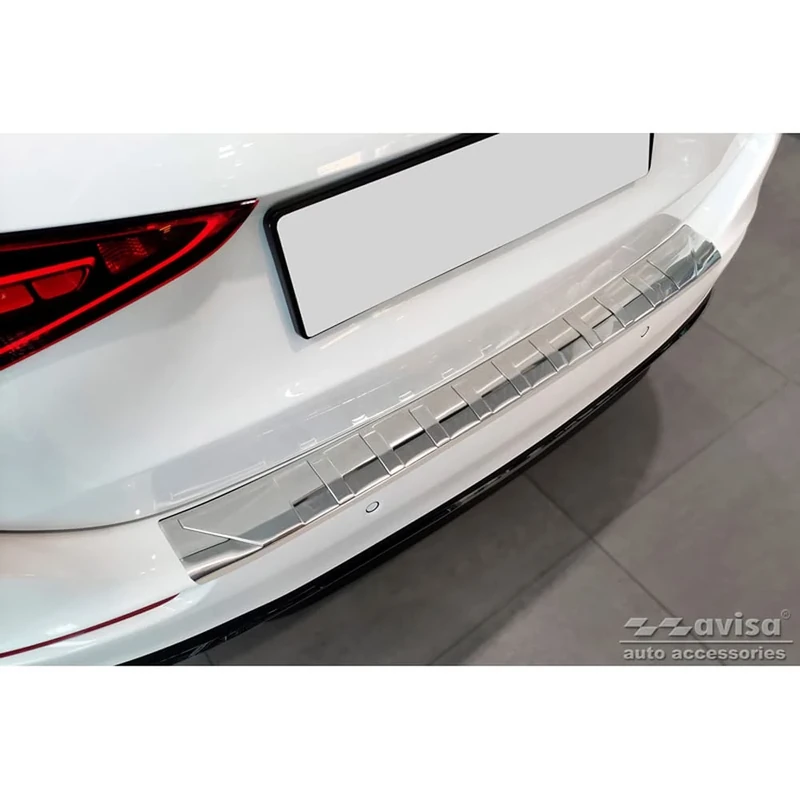 Avisa Stainless Steel Rear bumper protector compatible with Mercedes C-Class W206 Kombi 2021- 'Ribs'