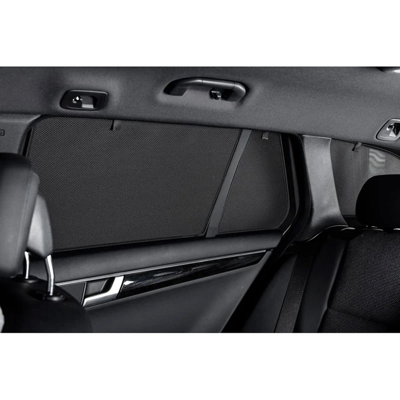 Set Car Shades (rear side doors) compatible with Audi A8 Sedan 2002-2010 (2-pieces) Custom-Fit Sunshades for Cars
