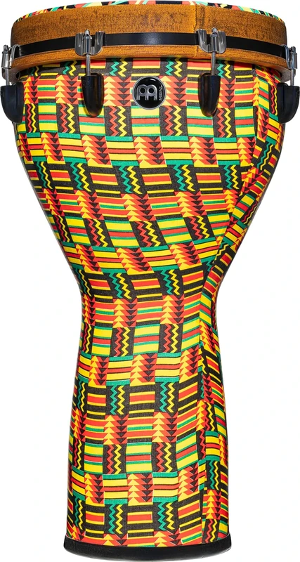 Meinl Percussion Jumbo Djembe Instrument - Very Large Handdrum - Mechanical Tuning System - Diameter 14 Inches - Plastic, Multicoloured (JD14SI-DH)