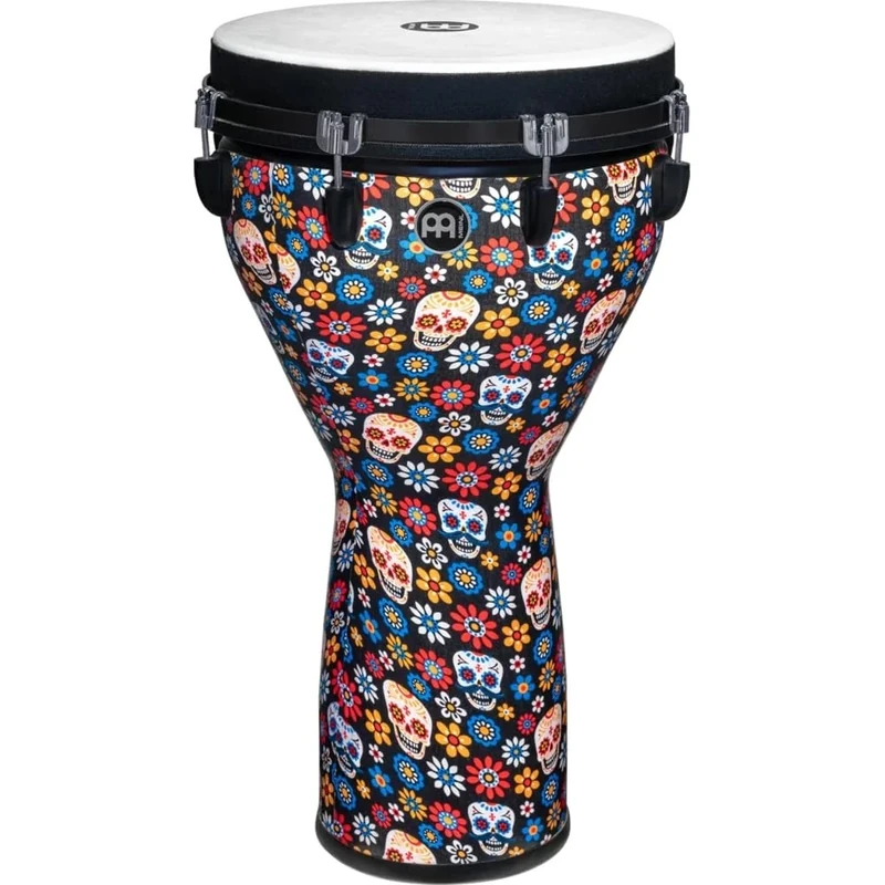 Meinl Percussion Jumbo Djembe Instrument - Very Large Handdrum - Mechanical Tuning System - Diameter 14 Inches - Plastic, Multicoloured (JD14DA-DH)