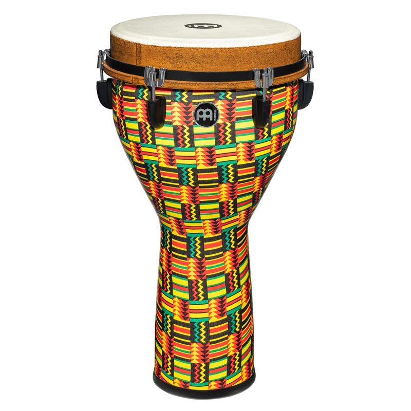 Meinl Percussion Jumbo Djembe Instrument - Large Handdrum - Mechanical Tuning System - Diameter 12 Inches - Plastic, Multicoloured (JD12SI)