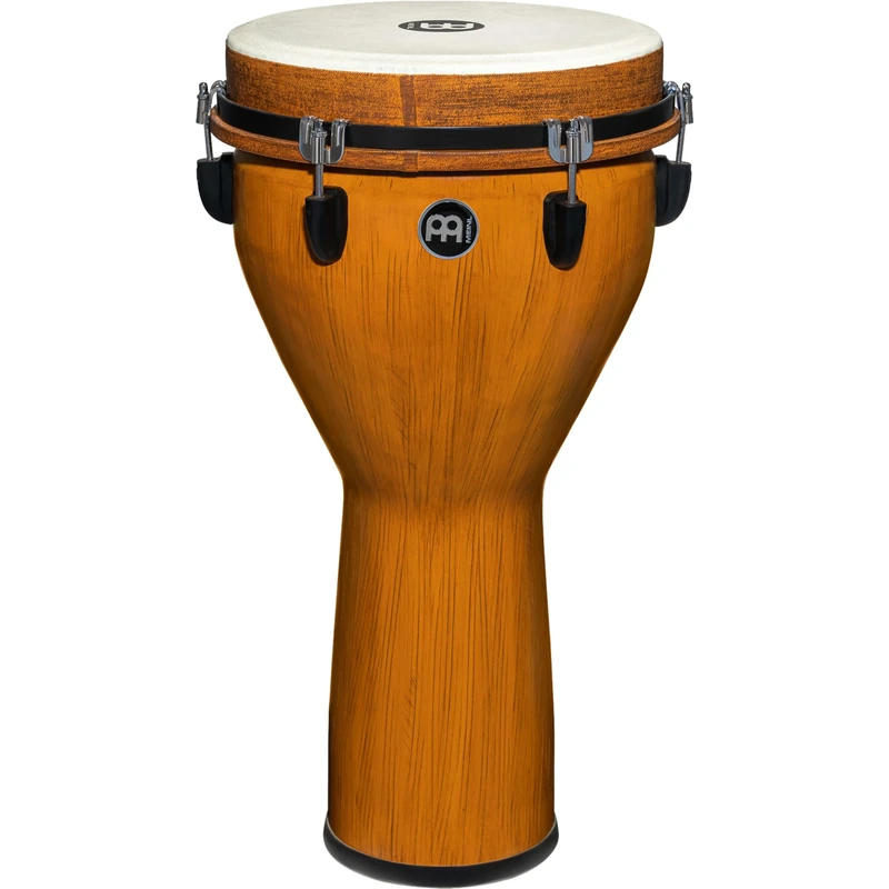 Meinl Percussion Jumbo Djembe Instrument - Large Handdrum - Mechanical Tuning System - Diameter 12 Inches - Plastic, Brown (JD12BW)