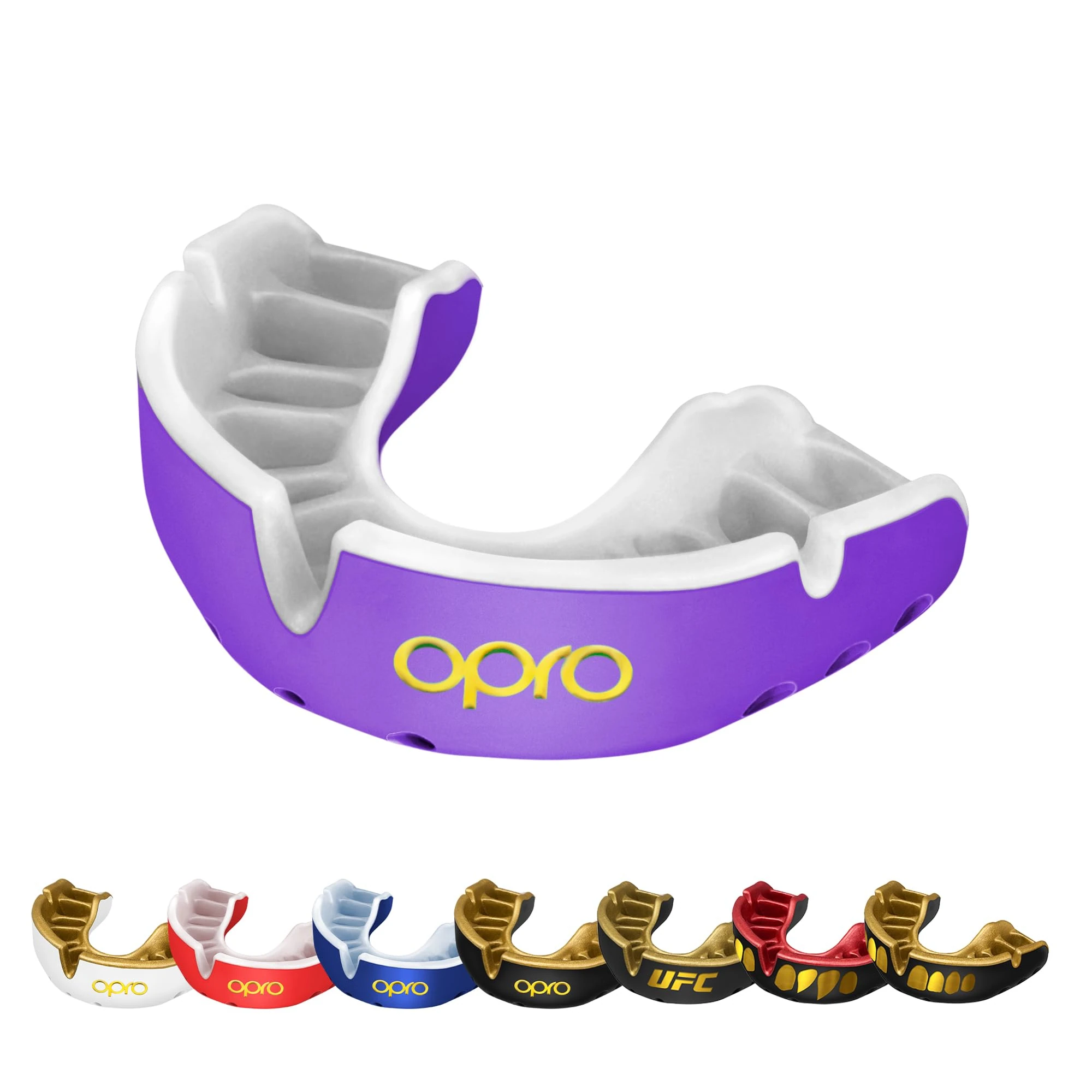 OPRO Gold Level Mouthguard Premium Fit – Gum Shield Adult and Kids – OPRO Mouth Guard Boxing and MMA, Easy Self-Fit Gum Shield Rugby and Hockey – Premium Protection with Dental Warranty