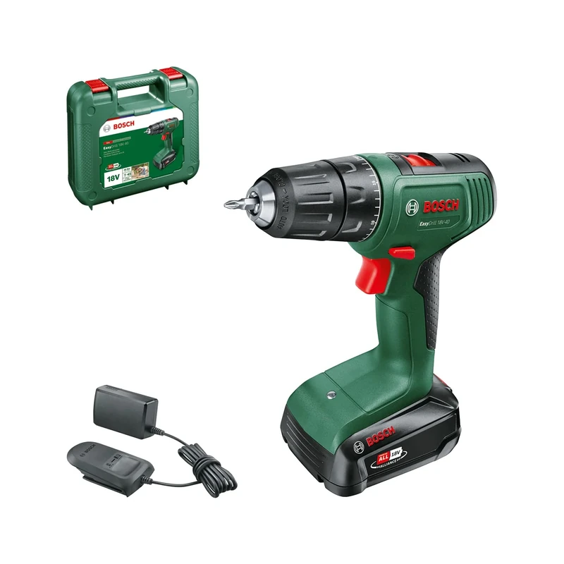 Bosch Home and Garden EasyDrill Cordless Drill 18V-40 (1 x 2.0 Ah Battery, 18 V System, in Transport Case)