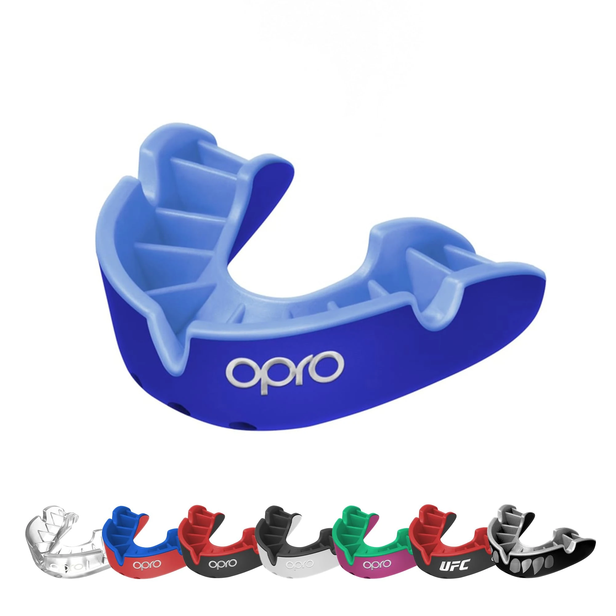OPRO Silver Level Mouthguard Essential Fit – Gum Shield Adult and Kids – OPRO Mouth Guard Boxing and MMA, Easy Self-Fit Gum Shield Rugby and Hockey – Superior Protection with Dental Warranty
