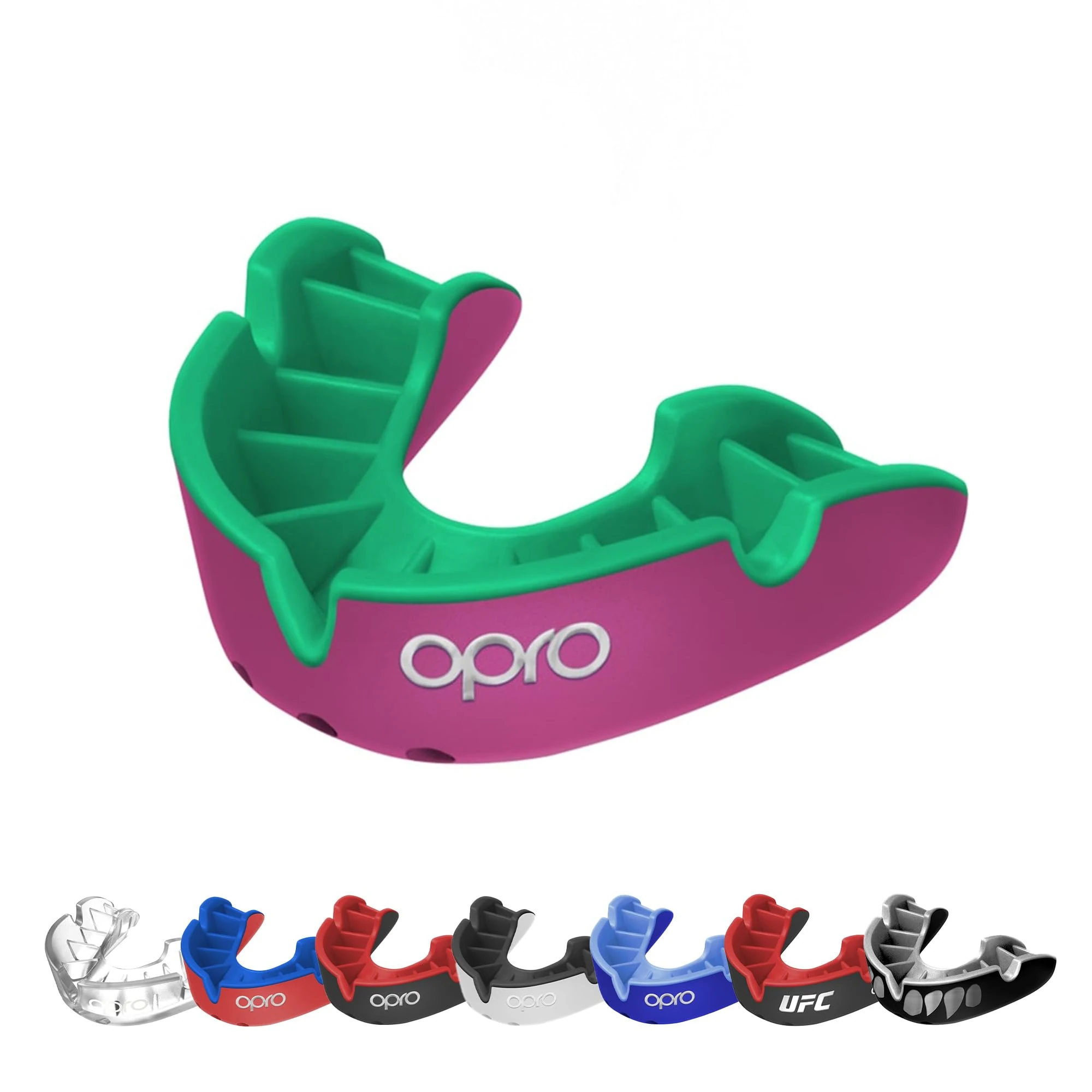 OPRO Silver Level Mouthguard Essential Fit – Gum Shield Adult and Kids – OPRO Mouth Guard Boxing and MMA, Easy Self-Fit Gum Shield Rugby and Hockey – Superior Protection with Dental Warranty