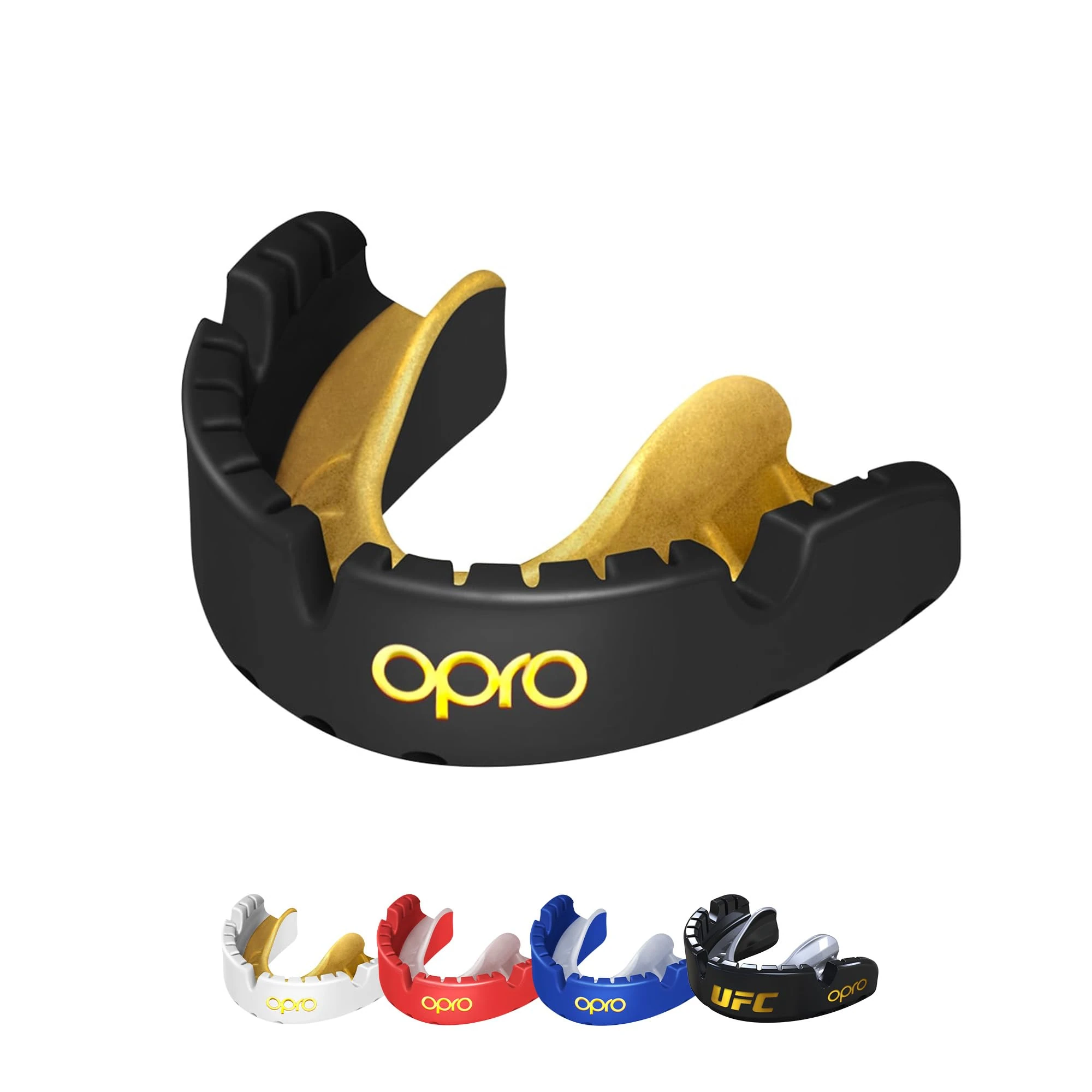 OPRO Gold Level Mouthguard for Braces Premium Fit – Gum Shield Adult (Age 10+) – OPRO Mouth Guard Boxing and MMA, Easy Self-Fit Gum Shield Rugby and Hockey – Premium Protection with Dental Warranty
