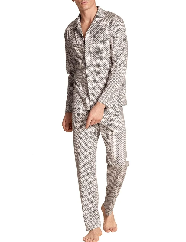CALIDA Men's Relax Selected 2 Pajama Set, moonbeam, S