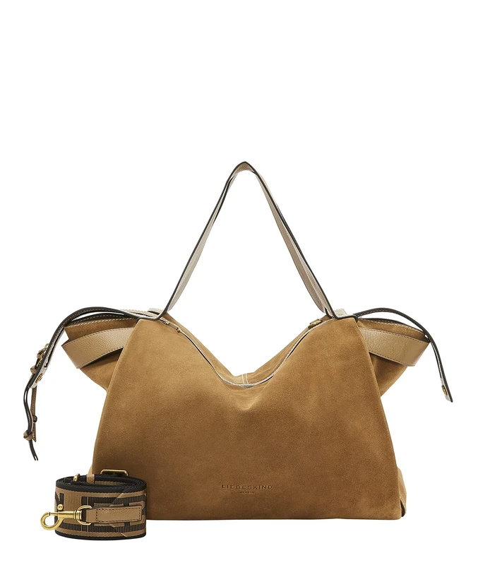 Liebeskind Women's Gray5 Suede Satchel l, Tiramisu, Large
