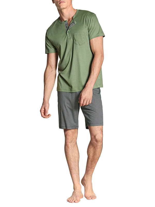CALIDA Men's Relax Superlight Pajama Set, Loden Frost, S