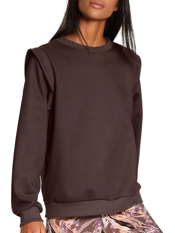 CALIDA Women's 100% Nature Relax Sweater, Opaque, Espresso Brown, UK 6 - Image 1