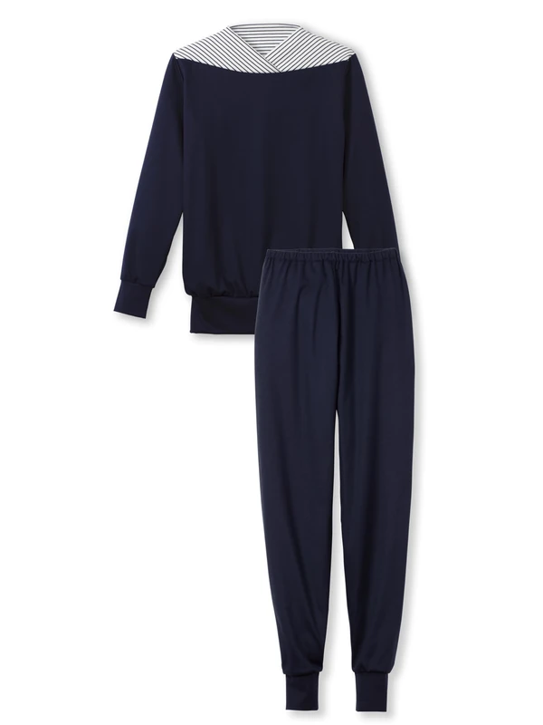 CALIDA Women's Soulmate Pyjama Set, Dark Lapis Blue, 40-42 EU, Dark Lapis Blue, 40-42