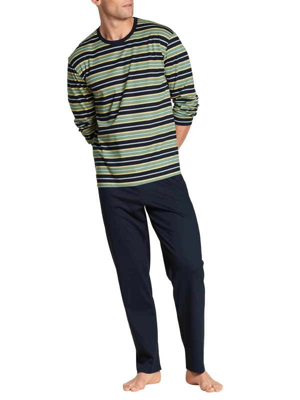 CALIDA Men's Relax Streamline 1 Pajama Set, Dark Sapphire, M
