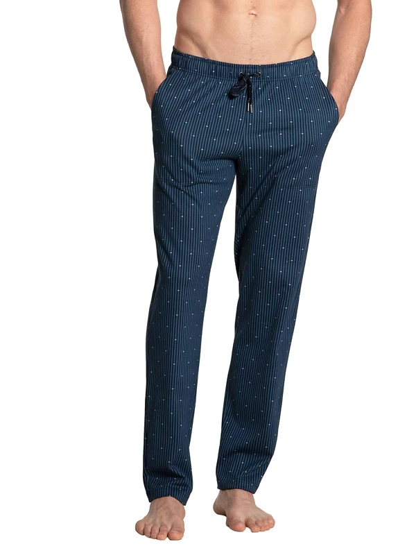 CALIDA Men's Remix Basic Sleep Trouser, Indian Blue, XL - Image 1