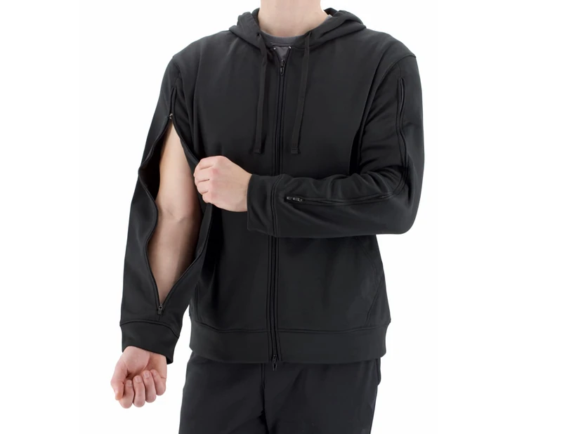Renova Medical Wear Dialysis Access Sweatshirt - Men's - Women's - Unisex Sizing, Black, Medium - Image 1