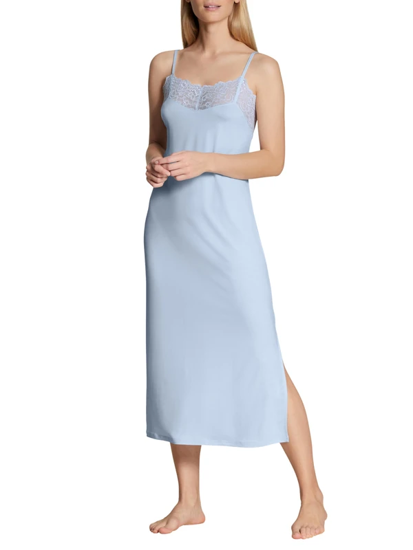 CALIDA Women's Elegant Dreams Nightgown, Semi-transparent, Harmony Blue, 36-38