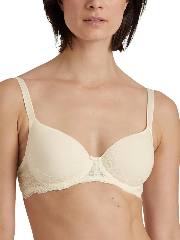 CALIDA Women's Sensual Secrets Spacer Bra, Semi-Transparent, Alabaster Crème, 36DD - Image 1