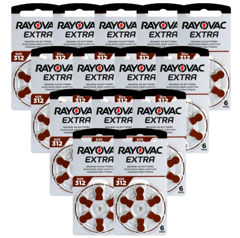 84 RAYOVAC EXTRA ADVANCED SIZE 312 MF PR41 HEARING AID BATTERIES 1.45V ZINC AIR