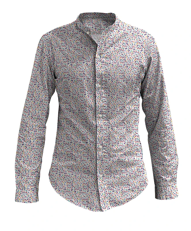 Kiosa by Matteo Bosio Korean COREANA Collar Cotton Shirt, David, 44