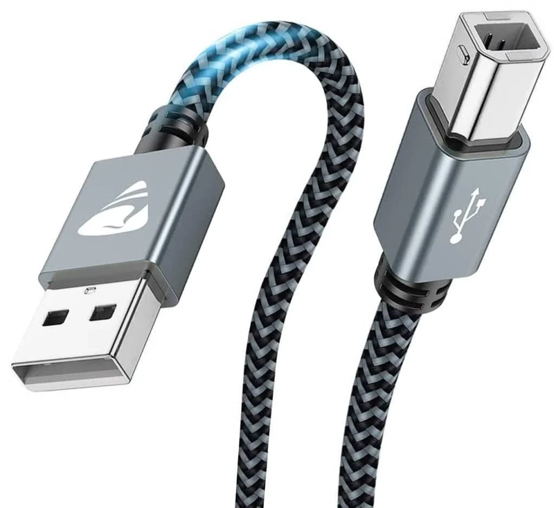 Printer Cable,5M/15FT USB 2.0 Type A Male to B Male Scanner Cord USB Printer Wire Compatible with HP, Brother, Epson, Canon, Delll, Lexmark, Xerox, Samsung and More