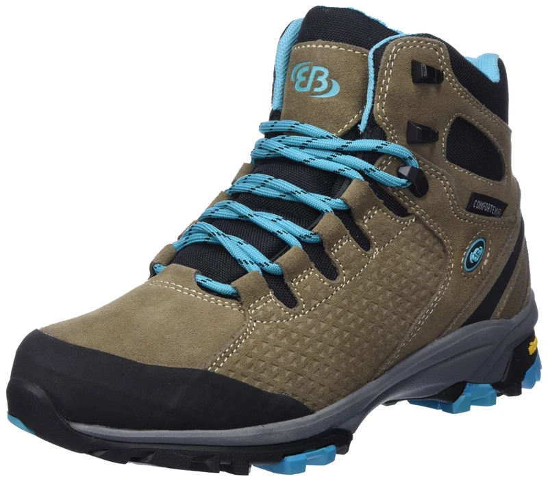 Brütting Women's Mount Trish High Cross Running Shoes, Brown/Turquoise, 4 UK