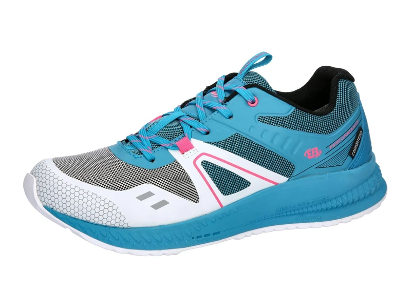 Brütting Women's Argos Walking Shoes, Blue/White/Pink, 38 EU