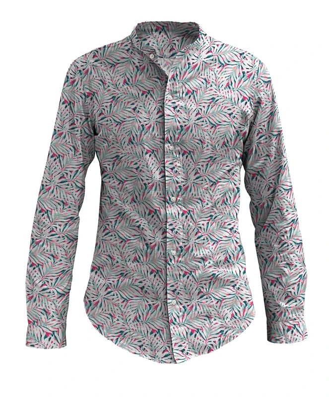 Kiosa by Matteo Bosio Korean COREANA Collar Cotton Shirt, Florida, 44