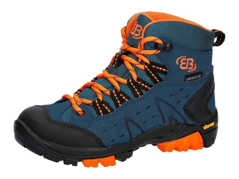 Brütting Unisex Children's Mount Bona High Trekking & Hiking Boots, Petrol Orange, 3.5 UK