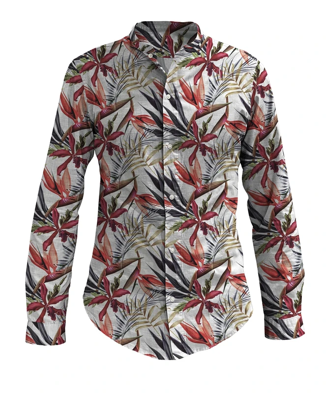 Kiosa by Matteo Bosio Korean COREANA Collar Cotton Shirt, Copacaba, 44