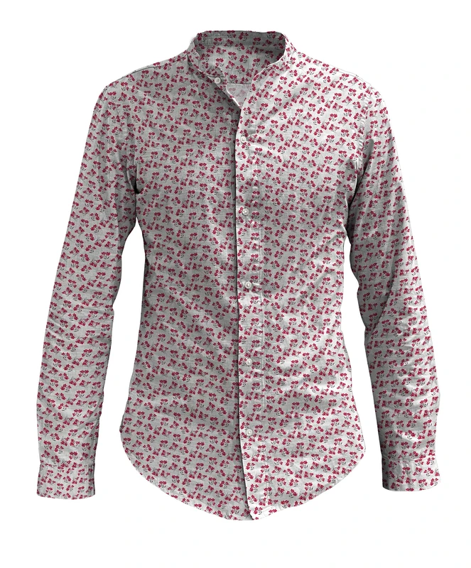 Kiosa by Matteo Bosio Korean COREANA Collar Cotton Shirt, Rick, 40 - Image 1