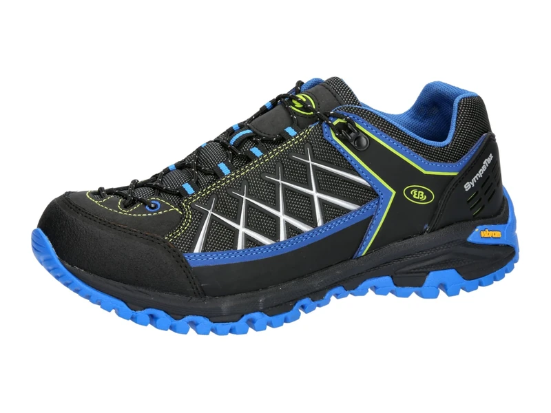 Brütting Unisex Mount Root Cross Running Shoes, Black Blue Lemon, 6 UK