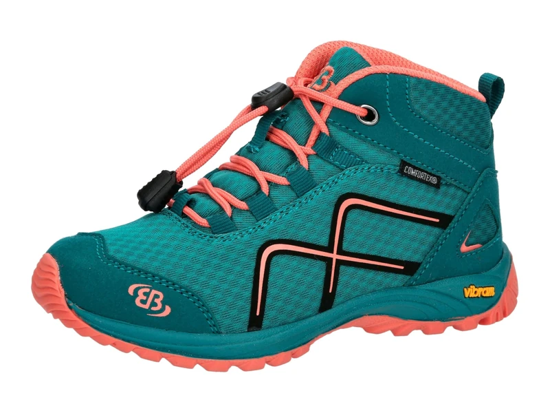 Brütting Girls' Guide High Trekking & Hiking Boots, Petrol Salmon, 14 UK