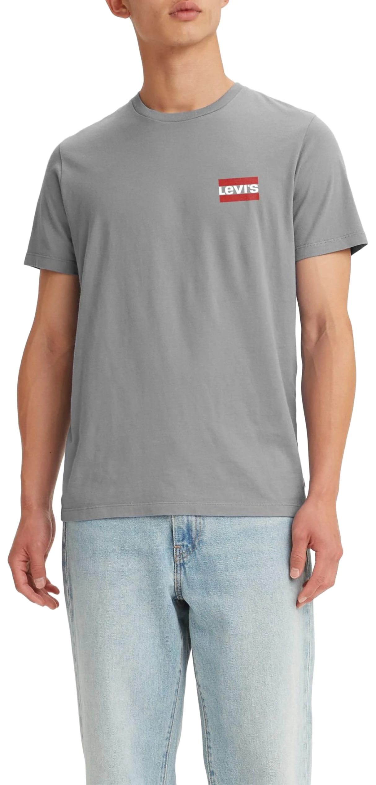 Levi's Men's 2-Pack Crewneck Graphic Tee T-Shirt, Sportswear High-Rise / White+, M