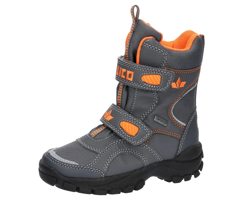 Lico Samuel V Snow Boot, Grey-Orange, 11.5 UK Child