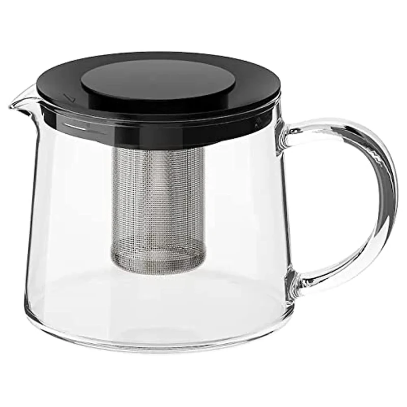IKEA RIKLIG Heat-Resistant Glass Teapot with Infuser - 0.6L