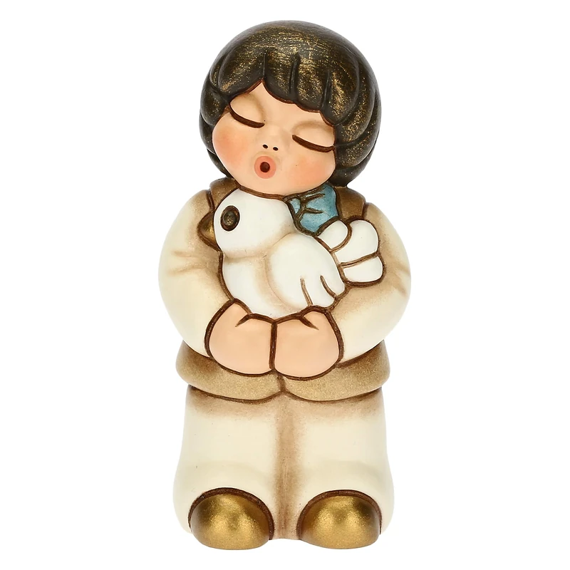 THUN - Wedding Favor with Child First Communion - Wedding Favors, Communion Favors - Hand Painted Ceramic - 4x3.8x7 cm h