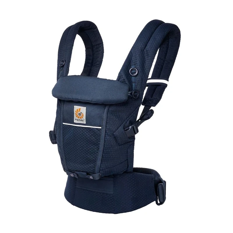 Ergobaby Adapt Carrier for Newborns, from Birth, 3 Positions, SoftFlex Mesh, Ergonomic Baby Front-Inward and Back Carry Position, Midnight Blue