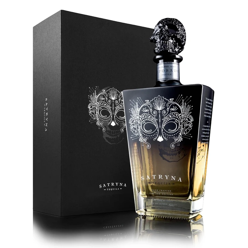 Satryna - Satryna Tequila - ReposadoTequila - 70cl, 700ml Tequila - 38% - 100% Vegan Tequila - Mexican Tequila - Luxury Artisanal Award Winning Tequila - 1 x Tequila Bottle