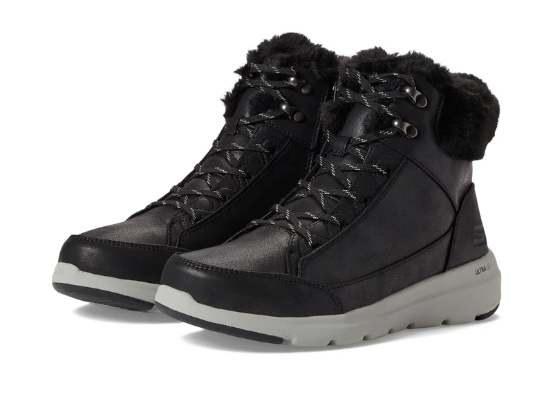 Skechers Women's Glacial Ultra Sneaker, Black, 5.5 UK