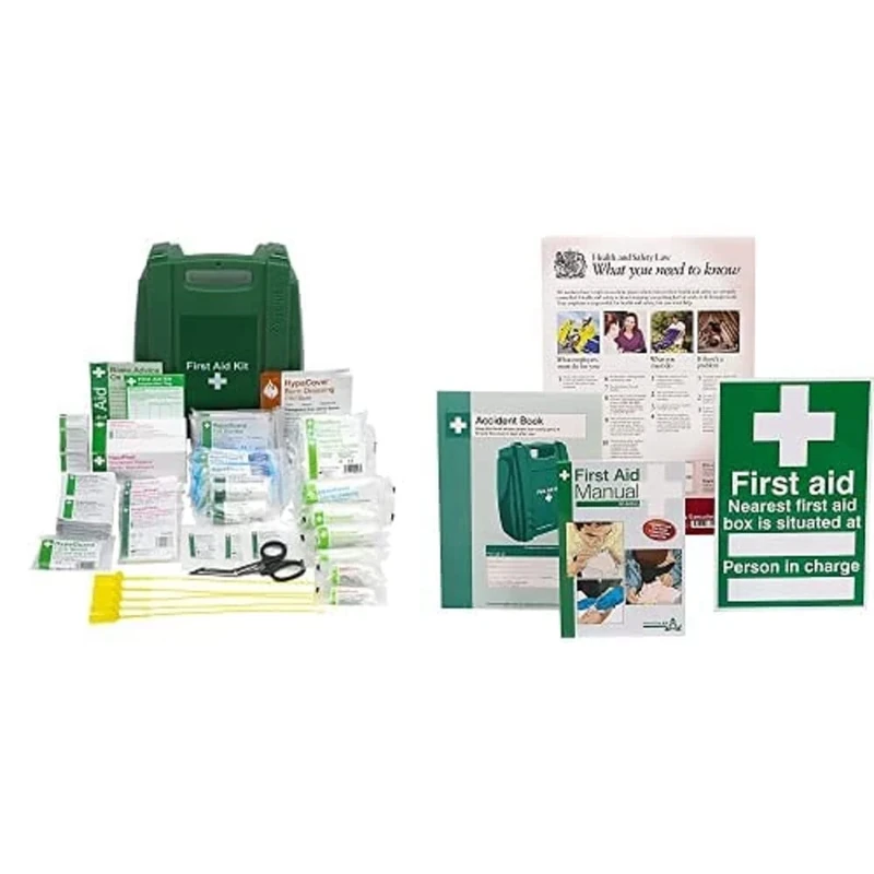 Safety First Aid Group EV Plus BS Workplace Kit MD with HSE Compliance Supersize Kit Bundle