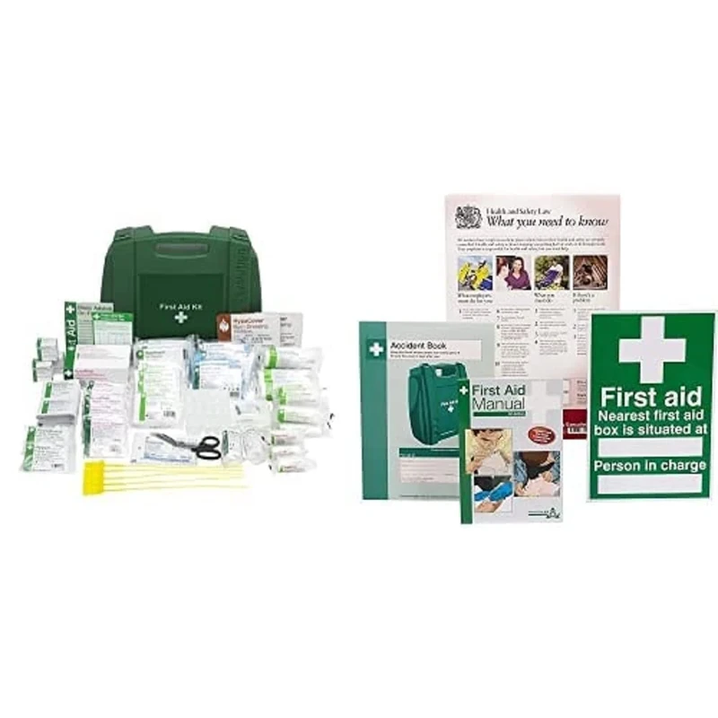 Safety First Aid Group EV Plus BS Workplace Kit LG with HSE Compliance Supersize Kit Bundle