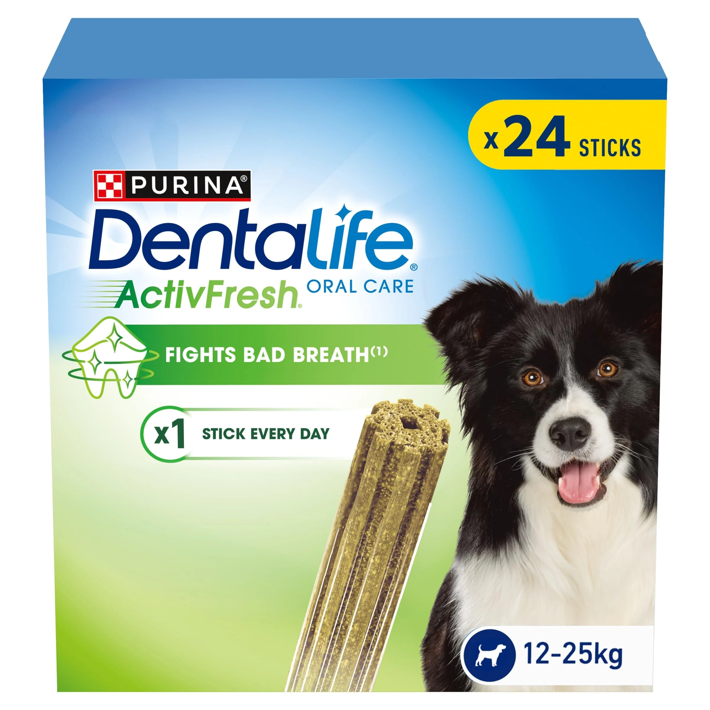 DENTALIFE ActivFresh Medium Dental Chicken Dog Chews 24 Sticks, Pack of 2
