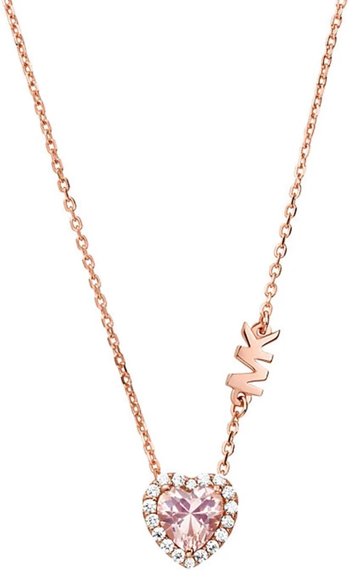 Michael Kors - Premium Necklace Rose Gold Tone Silver with Crystal for Women MKC1520A2791