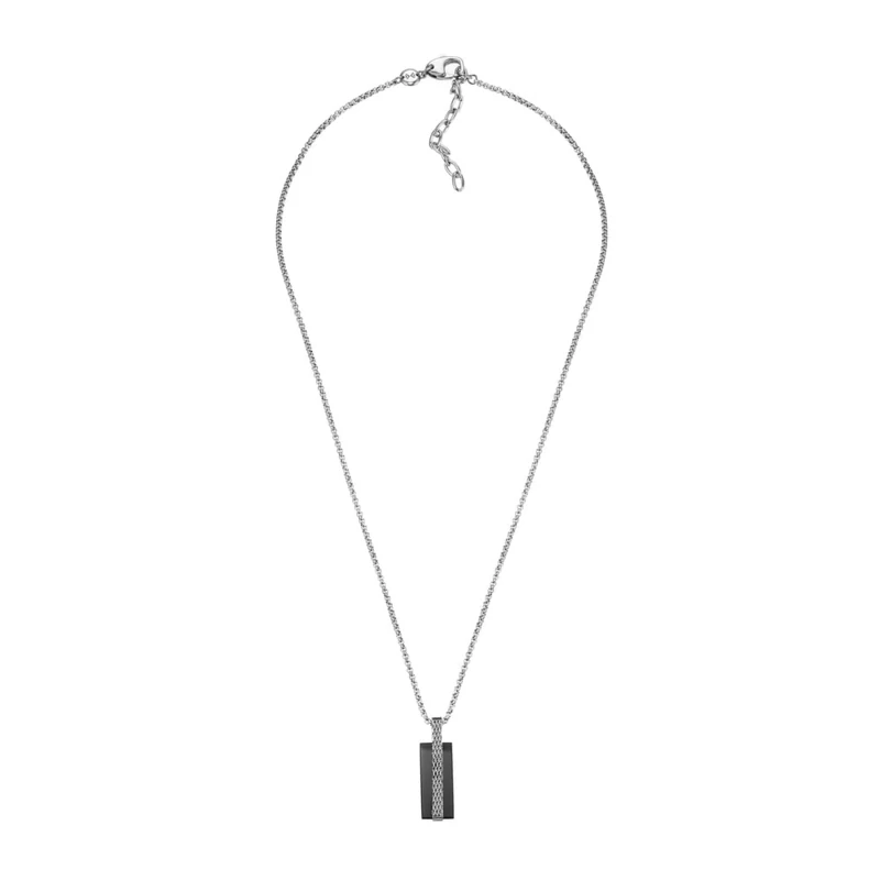 Skagen Necklace for Men Torben, Total Length: 45 + 5 cm Silver Stainless Steel Necklace, SKJM0209040