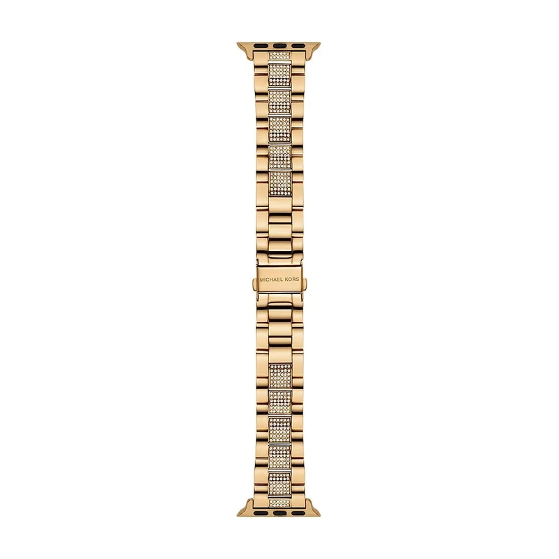 Michael Kors Damenband Apple Watch 38 mm 40 mm Edelstahl goldfarben, MKS8021