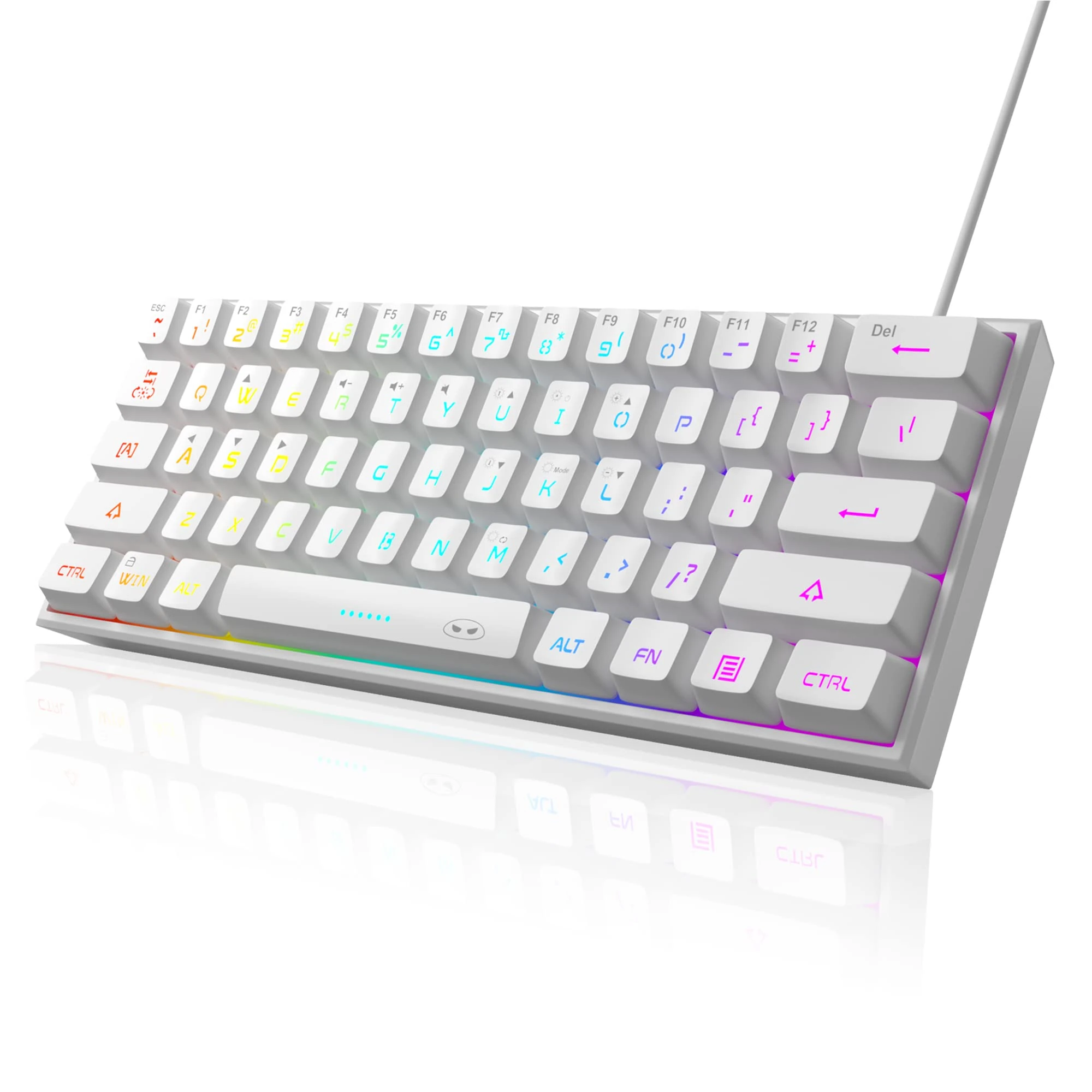 MageGee Waterproof Mechanical Feeling 60% Gaming Keyboard,Ultra-Compact Mini 61 Keys Keyboard RGB Backlit