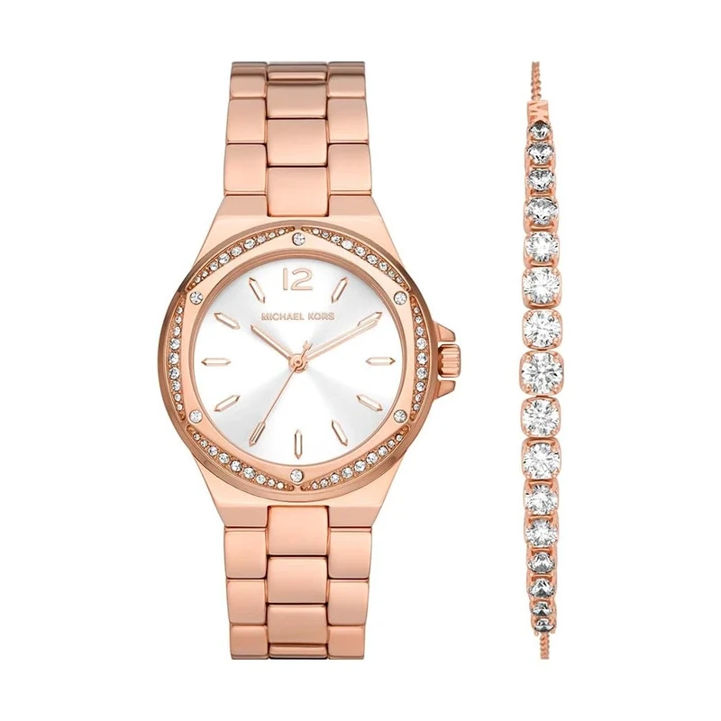 Michael Kors MK1053SET Ladies Lennox Watch and Bracelet Gift Set