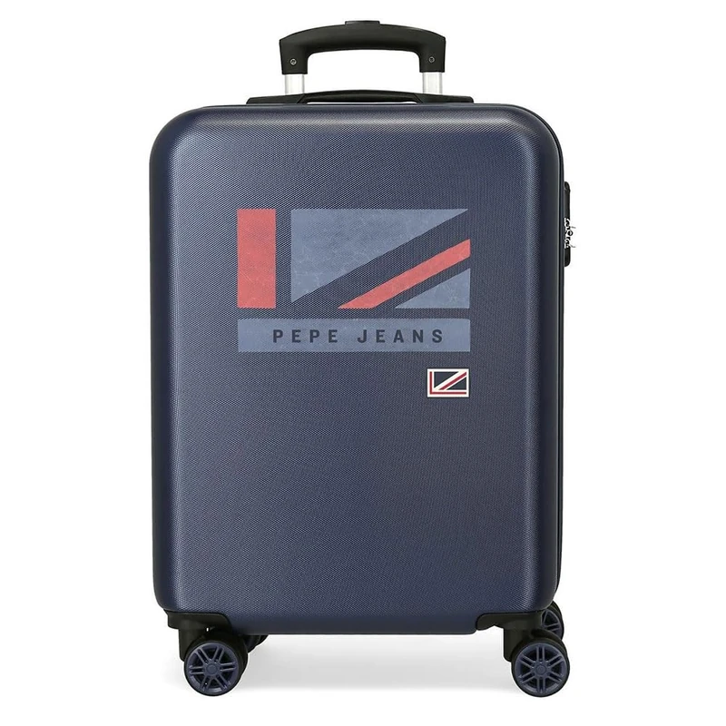 Pepe Jeans Aidan Cabin Suitcase Blue 38 x 55 x 20 cm Hard ABS Side Combination Lock 34 2.7 kg 4 Wheels Double Hand Luggage