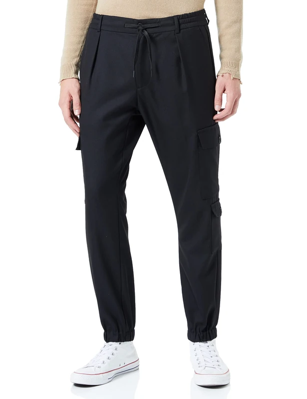 REPLAY Men's M9906 Trousers, 098 Black, XXL
